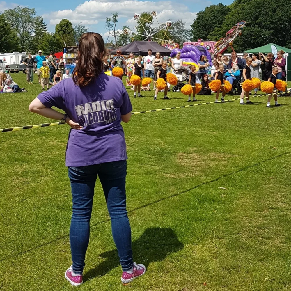 Radio Dacorum presenter at an outdoor event